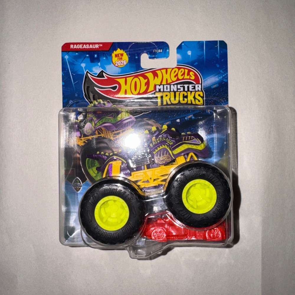 Hot Wheels Monster Trucks Rageasaur Purple Dinosaur 1:64 Die-Cast FYJ44 2024 NEW